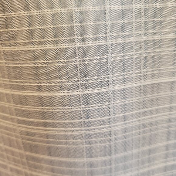 Van Heusen Men's Button-Down Short Sleeve Multitone Blue Geometric Pattern Shirt - Picture 12 of 16